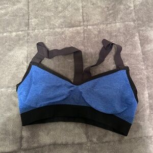 lululemon black and blue sports bra